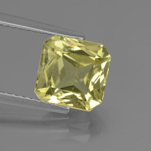 Apatita amarillo maíz claro natural de 2,88 ct, corte esmeralda, VS