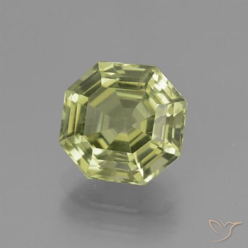 3.31ct Natural Verde amarillo Apatito, corte esmeralda, VS
