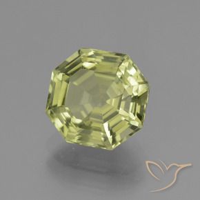 Apatito Verde amarillo natural de 3.31 ct, Corte Octágono / Esmeralda, VS
