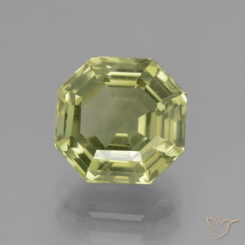 3.86ct Natural Verde amarillento Apatito, corte esmeralda, VS