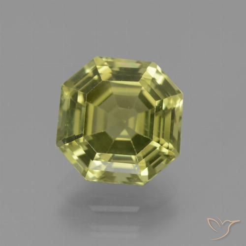 3.21ct Natural Verde amarillo Apatito, corte esmeralda, VVS-VS