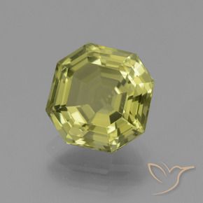 Apatito Verde amarillo natural de 3.21 ct, Corte Octágono / Esmeralda, VVS-VS