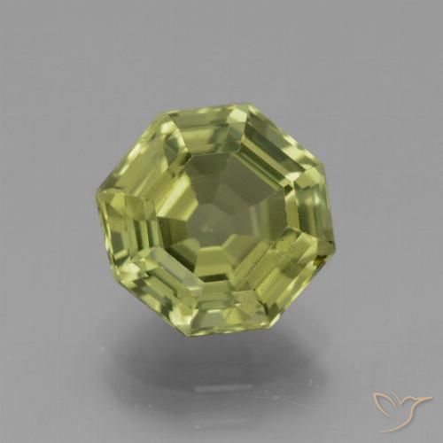 3.36ct Natural Verde amarillo Apatito, corte esmeralda, VS