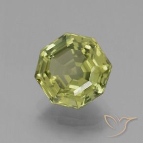 Apatito Verde amarillo natural de 3.36 ct, Corte Octágono / Esmeralda, VS