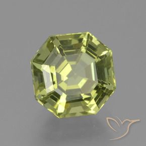 Apatito Amarillo medio natural de 2.28 ct, Corte Octágono / Esmeralda, VVS-VS