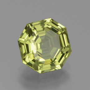 Apatito Amarillo medio natural de 2.43 ct, corte esmeralda, VS
