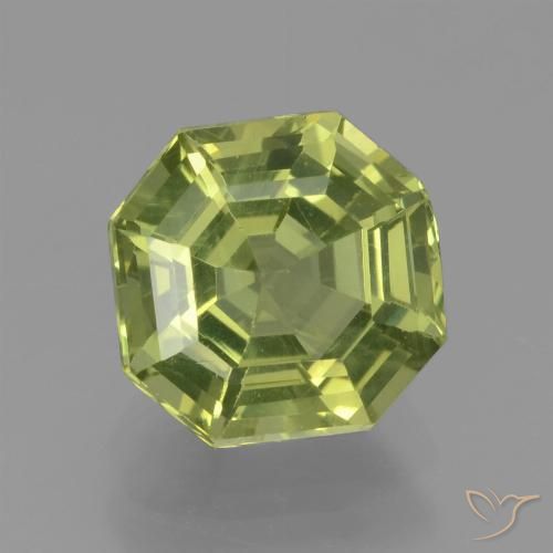 2.23ct Natural Amarillo limón Apatito, corte esmeralda, VS