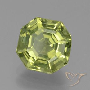 Apatito Amarillo limón natural de 2.23 ct, Corte Octágono / Esmeralda, VS