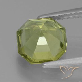 Apatito Amarillo limón natural de 2.23 ct, Corte Octágono / Esmeralda, VS