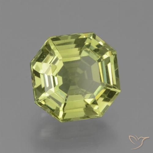 1.91ct Natural Verde amarillo Apatito, corte esmeralda, VS