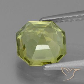 Apatito Verde amarillo natural de 1.91 ct, Corte Octágono / Esmeralda, VS