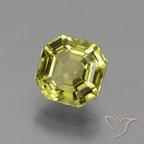 Apatito Amarillo medio natural de 3.03 ct, Corte Octágono / Esmeralda, VS