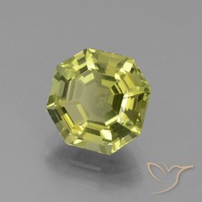 Apatito Amarillo  verdoso natural de 3.00 ct, Corte Octágono / Esmeralda, VS