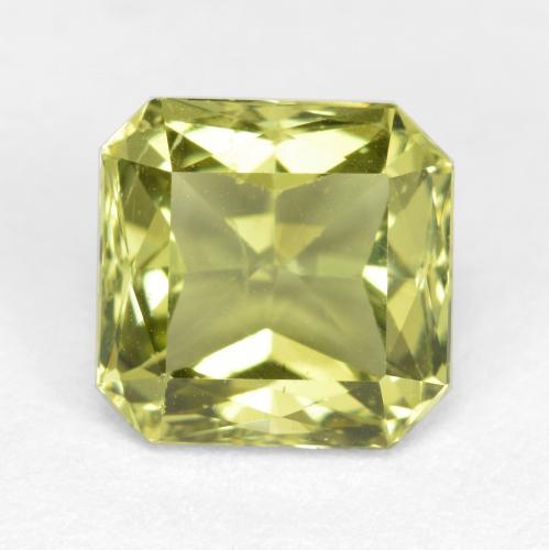 Apatita amarillo natural de 3,06 ct, corte esmeralda, VS