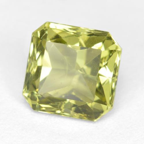 Apatita amarillo natural de 3,06 ct, corte esmeralda, VS