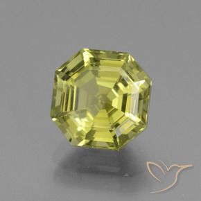 Apatito Amarillo medio natural de 3.30 ct, Corte Octágono / Esmeralda, VVS-VS