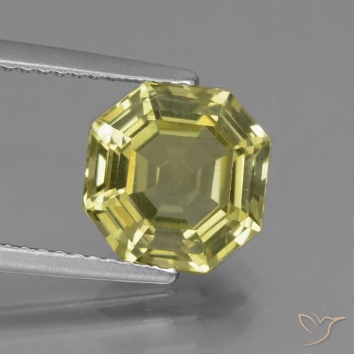 3.33ct Natural Amarillo medio Apatito, corte esmeralda, VS