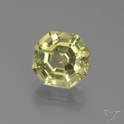 2.43ct Natural Amarillo verdoso Apatito, corte esmeralda, VS