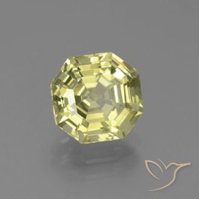 Apatito Amarillo verdoso natural de 2.43 ct, Corte Octágono / Esmeralda, VS