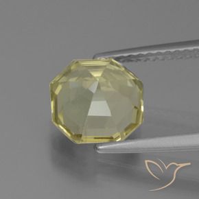 Apatito Amarillo medio natural de 2.85 ct, Corte Octágono / Esmeralda, VVS-VS