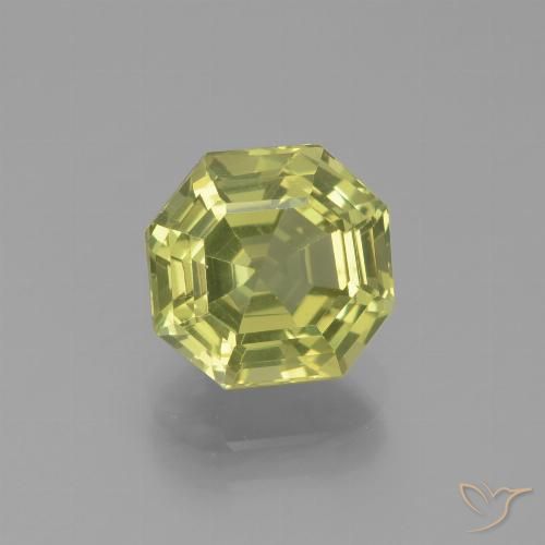 2.54ct Natural Amarillo  verdoso Apatito, corte esmeralda, VS