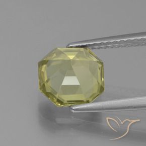 Apatito Amarillo medio natural de 2.49 ct, Corte Octágono / Esmeralda, VS
