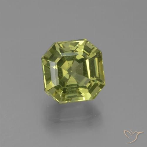 2.66ct Natural Verde Oliva Apatito, corte esmeralda, VS