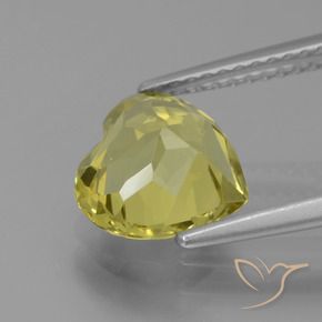 Apatito Dorado terroso natural de 2.27 ct, Corazón, VVS-VS