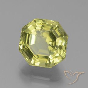Apatito Amarillo medio natural de 4.64 ct, Corte Octágono / Esmeralda, VS