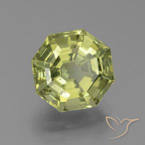 Apatito Amarillo medio natural de 4.29 ct, Corte Octágono / Esmeralda, VS