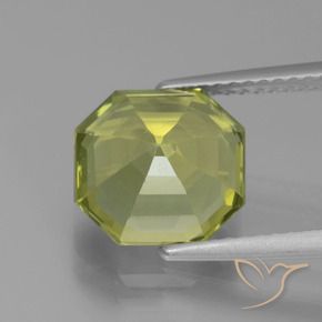 Apatito Medium Light Green natural de 3.95 ct, Corte Octágono / Esmeralda, VVS-VS