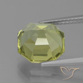Apatito Verde amarillo natural de 4.58 ct, Corte Octágono / Esmeralda, VS
