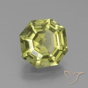 Apatito Amarillo  verdoso natural de 3.85 ct, Corte Octágono / Esmeralda, VVS-VS