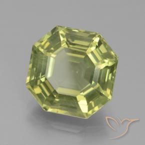 Apatito Verde amarillento natural de 6.27 ct, Corte Octágono / Esmeralda, VVS-VS