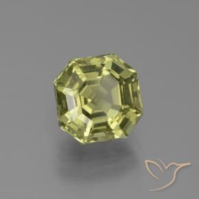 Apatito Amarillo verdoso natural de 2.47 ct, Corte Octágono / Esmeralda, VS