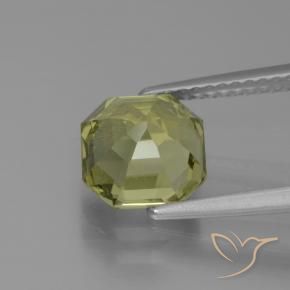 Apatito Amarillo verdoso natural de 2.47 ct, Corte Octágono / Esmeralda, VS
