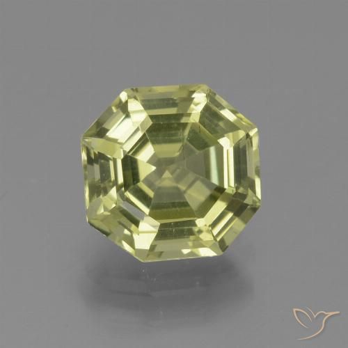 2.27ct Natural Verde amarillo Apatito, corte esmeralda, VS