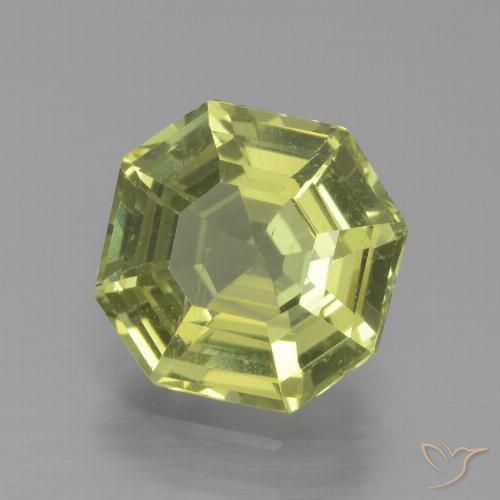 2.13ct Natural Amarillo  verdoso Apatito, corte esmeralda, VS