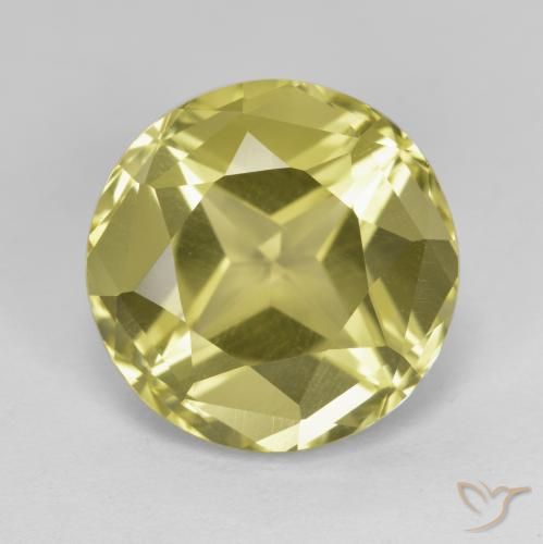 6.71ct Natural Amarillo pálido Apatito, Redondo, VVS-VS