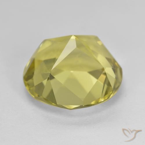 Apatito Amarillo pálido natural de 6.71 ct, Redondo, VVS-VS