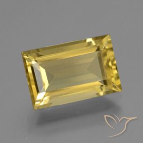 Apatito Amarillo-dorado claro natural de 4.58 ct, Corte Baguette, VS