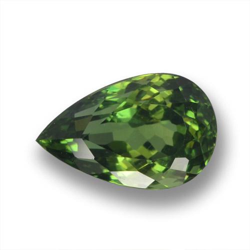 Apatita verde natural de 3,02 ct, en forma de pera, VVS-VS