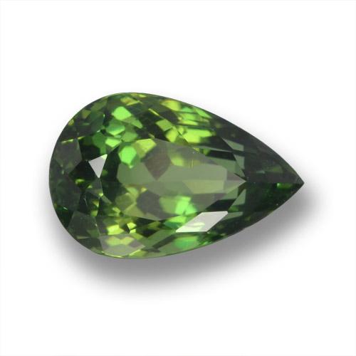 Apatita verde natural de 3,02 ct, en forma de pera, VVS-VS
