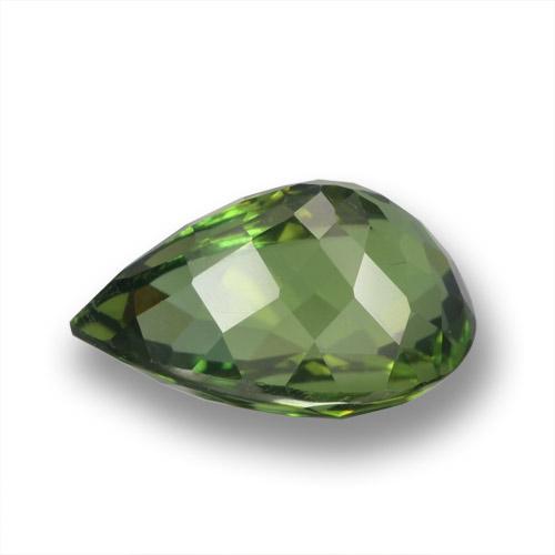 Apatita verde natural de 3,02 ct, en forma de pera, VVS-VS