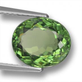 Apatita verde natural de 3,12 ct, corte óvalo, VS-SI