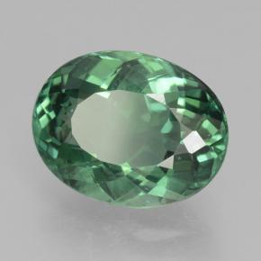 Apatito Verde oscuro medio natural de 3.49 ct, Corte Óvalo, VS-SI