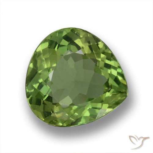 2.29ct Natural Verde oscuro Apatito, En forma de pera, VS-SI