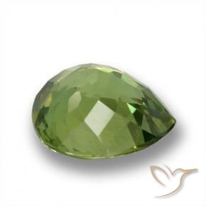 Apatito Verde oscuro natural de 2.29 ct, En forma de pera, VS-SI
