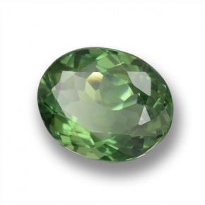 Apatita verde natural de 1,38 ct, corte óvalo, VS-SI