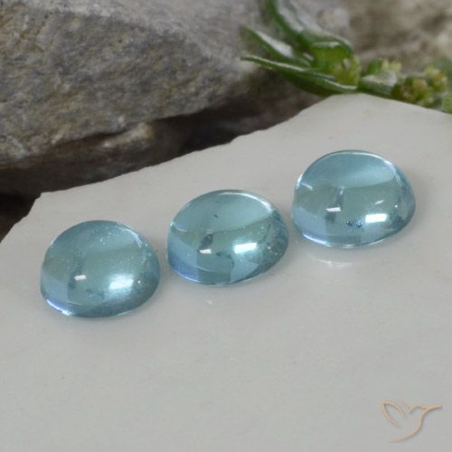 1.32ctw Natural Azul agua claro Apatito, Redondo, Transparente